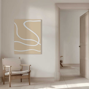 Tablou canvas „Beige Lines 01” de Pictufy Studio