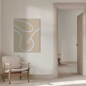 Tablou canvas „Beige Lines 02” de Pictufy Studio