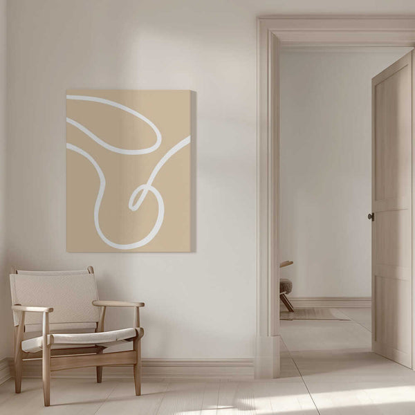 Tablou canvas „Beige Lines 02” de Pictufy Studio