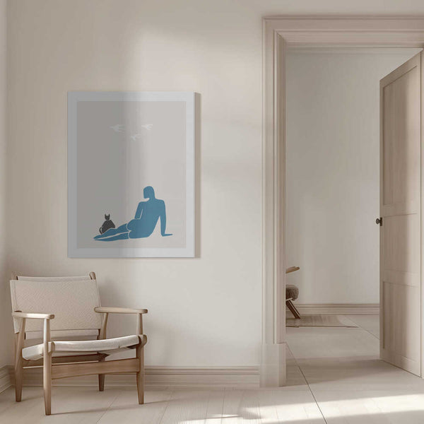 Tablou canvas „Woman and Cat” de Pictufy Studio II