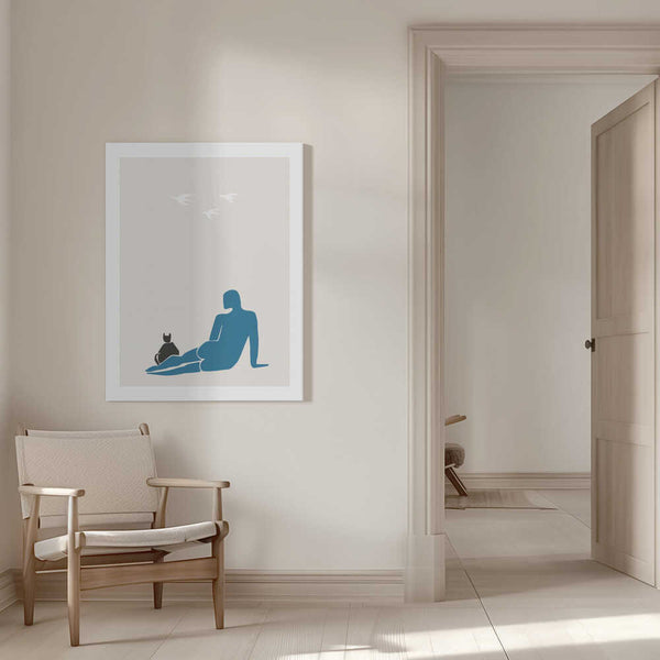 Tablou canvas „Woman and Cat” de Pictufy Studio II
