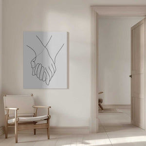 Tablou canvas „Holding Hands Lines” de Pictufy Studio II