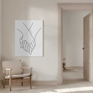 Tablou canvas „Holding Hands Lines” de Pictufy Studio II