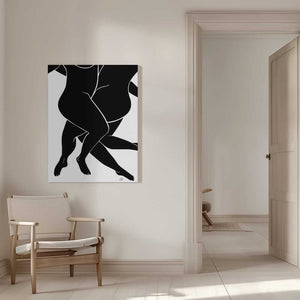 Tablou canvas „Lovers Black” de Pictufy Studio II