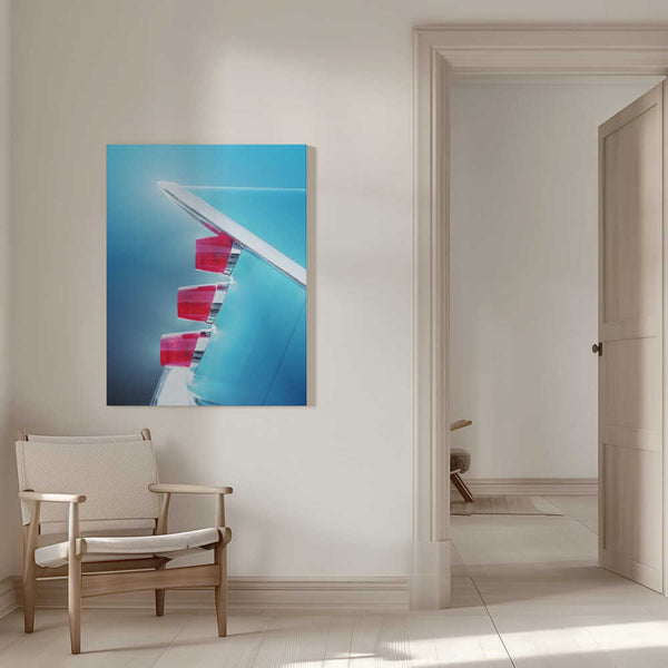 Tablou canvas „US classic car 1959 Adventurer tail fin abstract” de Beate Gube