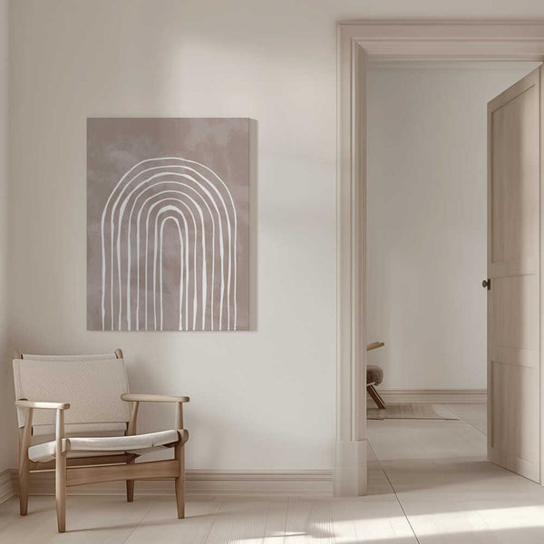 Tablou canvas „Arch_one way_003_white” de Pictufy Studio II