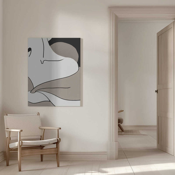 Tablou canvas „matisse_shoulder_vector_002_Black” de Pictufy Studio II