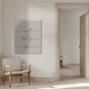 Tablou canvas „Eat Play Love” de uplusmestudio