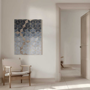 Tablou canvas „Soft Blue Gradient Cubes” de Elisabeth Fredriksson