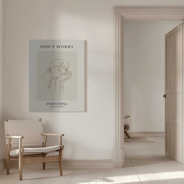 Tablou canvas „Modern line portrait” de NKTN