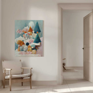 Tablou canvas „Whimsical Bloomscape” de Treechild