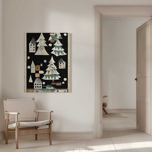 Tablou canvas „A Paper Village At Night” de Treechild