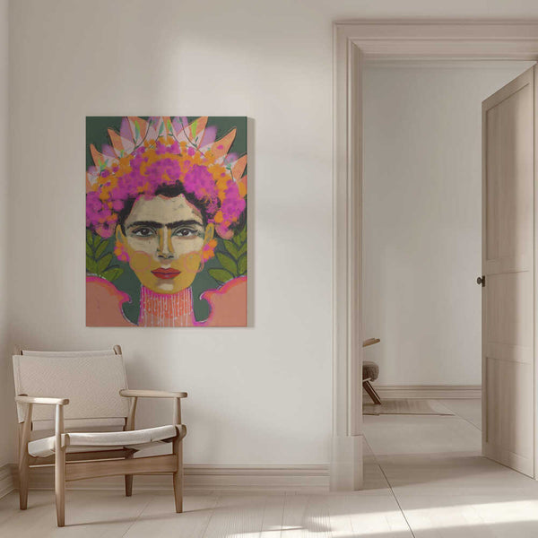 Tablou canvas „Vibrant Floral Crown” de Treechild