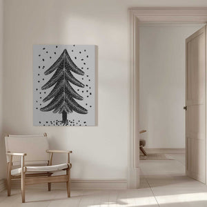 Tablou canvas „Monochrome Pinefall” de Treechild