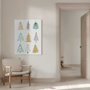 Tablou canvas „Christmas Trees 1” de Kristina N. - SoulArt Shop