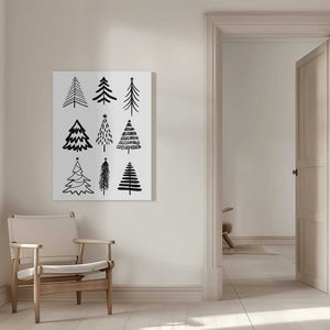 Tablou canvas „Christmas Trees 3” de Kristina N. - SoulArt Shop