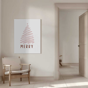 Tablou canvas „Christmas Tree Merry” de Kristina N. - SoulArt Shop