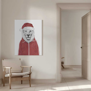 Tablou canvas „Santa lion” de Balazs Solti
