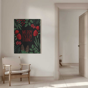 Tablou canvas „Merry everything in black” de Rosana Laiz Blursbyai
