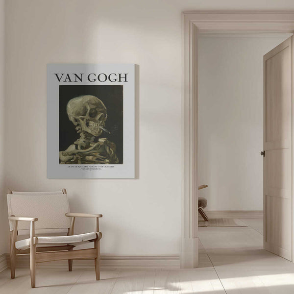 Tablou canvas „Head of a skeleton with a burning cigarette” de Vincent Van Gogh