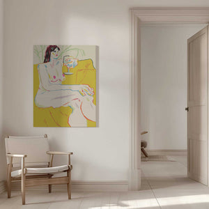 Tablou canvas „Girl With A Wineglass” de Francesco Gulina
