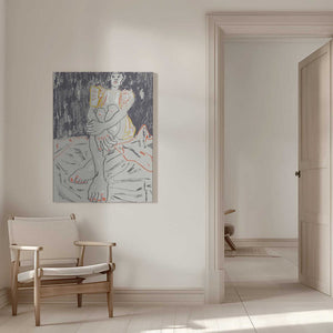 Tablou canvas „The Girl In The Yellow Dress Dark” de Francesco Gulina