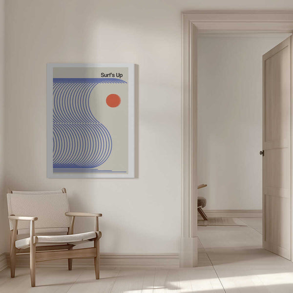 Tablou canvas „Surf's Up Biscuit Blue” de Frances Collett