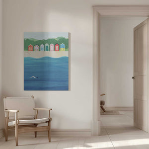 Tablou canvas „Beach Huts” de longwayhome