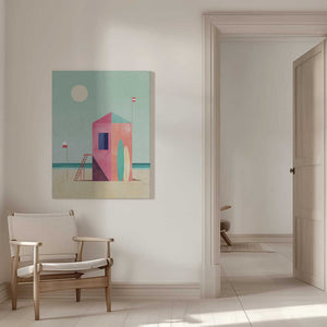 Tablou canvas „Surf Hut” de longwayhome