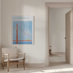 Tablou canvas „San Francisco, Golden Gate Bridge” de longwayhome