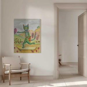 Tablou canvas „Pizza Cat” de Sharyn Bursic