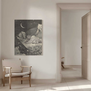 Tablou canvas „Giant White Tiger” de Florent Bodart