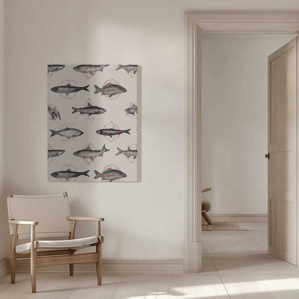 Tablou canvas „Fishes In Geometrics Nº4” de Florent Bodart