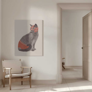 Tablou canvas „Chat Catcheur” de Florent Bodart