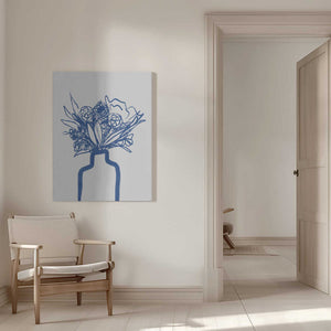 Tablou canvas „Blue Vase Bouquet” de Athene Fritsch