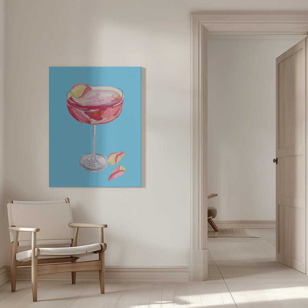 Tablou canvas „Sparkling Rose Gin Cocktail” de Alice Straker