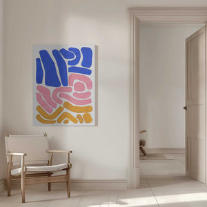 Tablou canvas „Pastel Tribal Maze” de Ejaaz Haniff