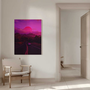 Tablou canvas „Neon Mountain” de Ritvik takkar