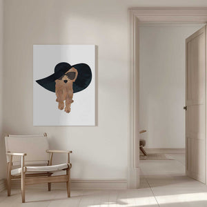Tablou canvas „Cockapoo Sun Hat” de Sarah Manovski