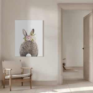 Tablou canvas „Floral Bunny Back” de Lola Peacock
