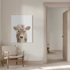 Tablou canvas „Floral Baby Calf” de Lola Peacock