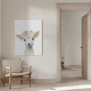 Tablou canvas „Floral Baby Sheep” de Lola Peacock