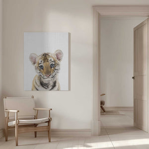 Tablou canvas „Peekaboo Baby Tiger” de Lola Peacock
