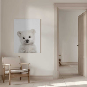 Tablou canvas „Peekaboo Baby Polar Bear” de Lola Peacock