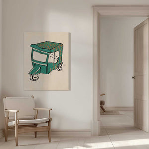 Tablou canvas „Rickshaw  Tuk Tuk  Erum Khalili.png” de Erum Khalili