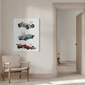 Tablou canvas „Vintage Racecars” de Goed Blauw