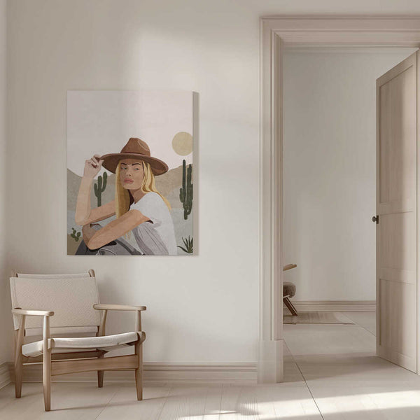 Tablou canvas „Cowgirl” de Emel Tunaboylu