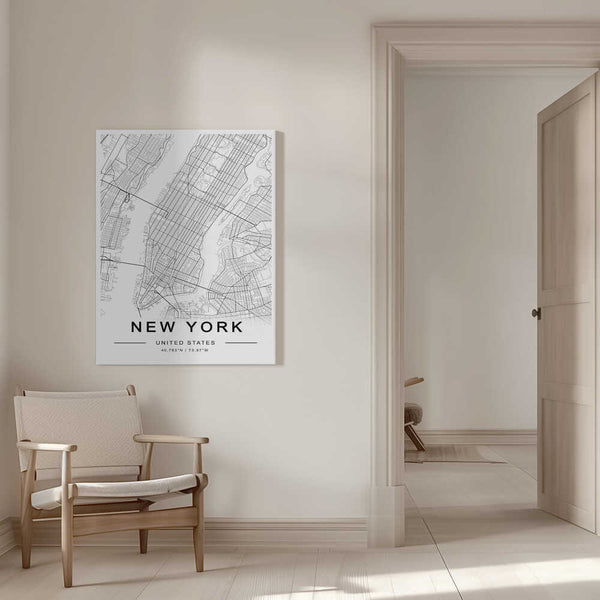 Tablou canvas „New York  Map” de THE MIUUS STUDIO