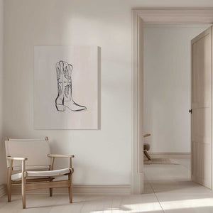 Tablou canvas „Cowboy Boots By Ivy Green Illustrations” de Ivy Green Illustrations
