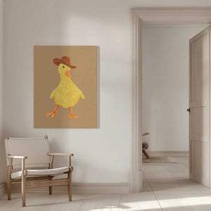 Tablou canvas „Daphne the Cowgirl Duckling” de Anyone Can Yeehaw